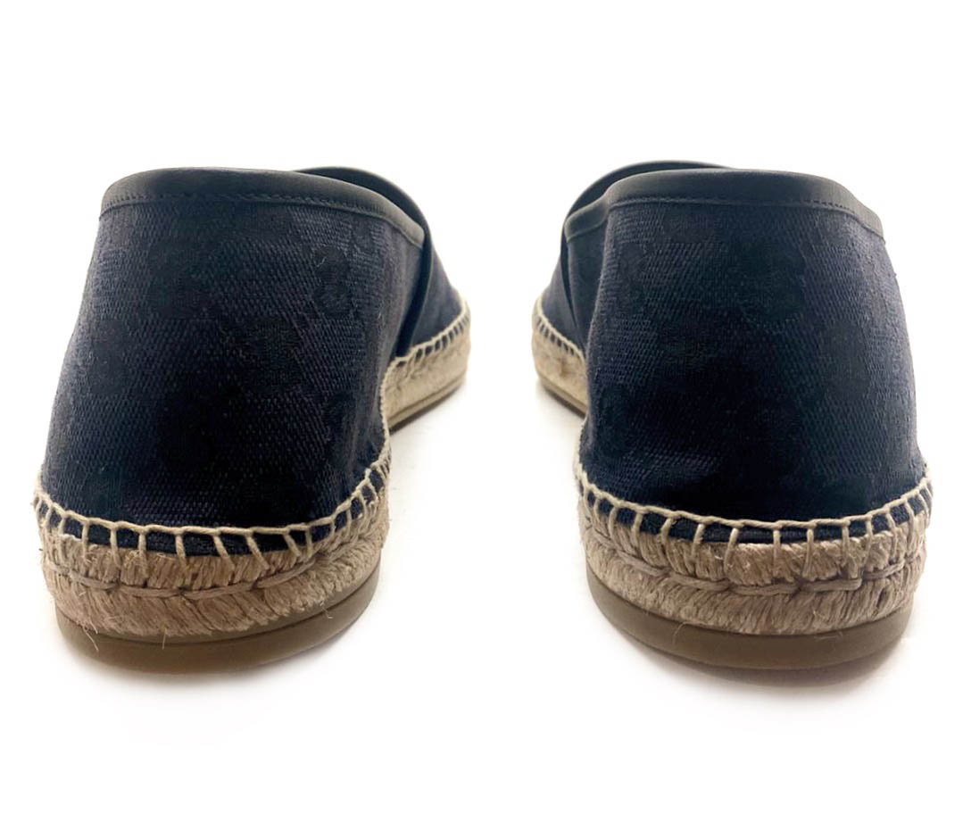 Gucci Black Canvas Monogram Espadrilles For Men - Image 3