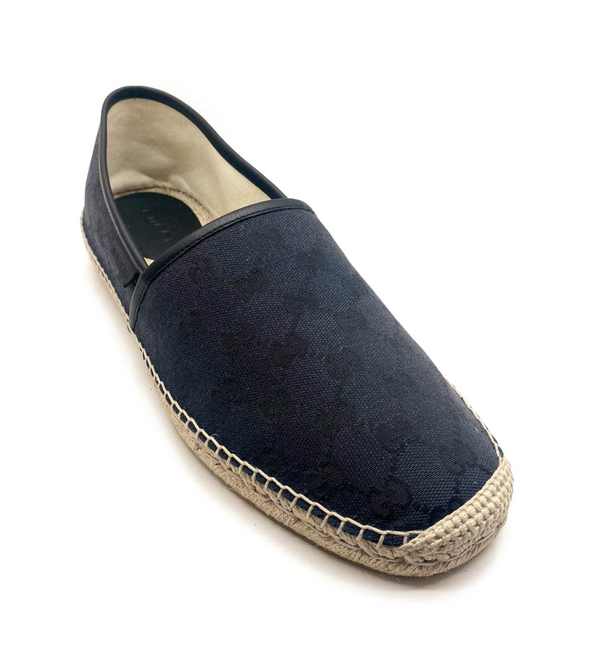 Gucci Black Canvas Monogram Espadrilles For Men - Image 5