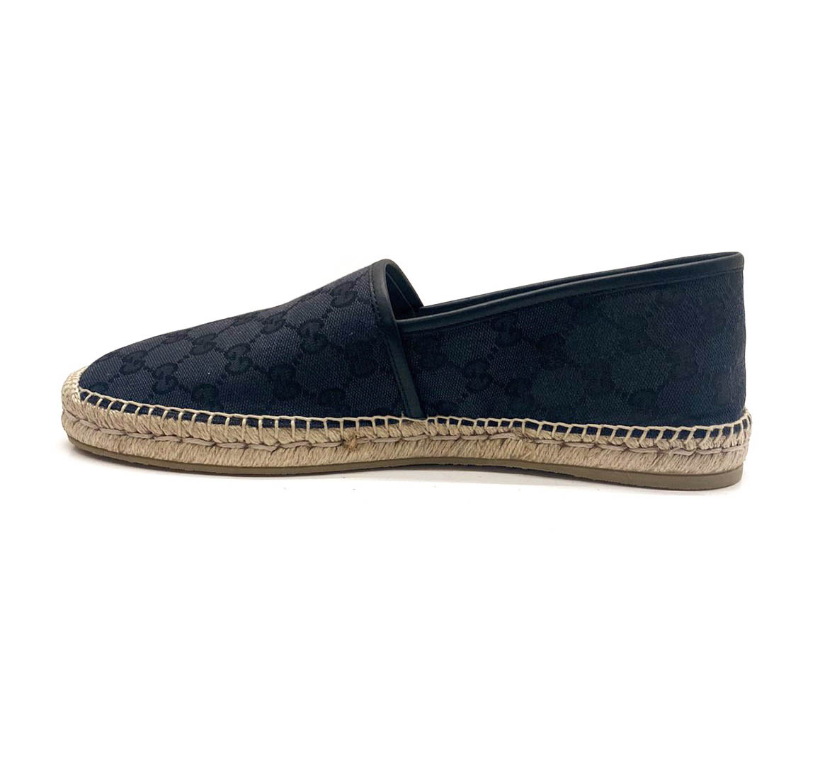 Gucci Black Canvas Monogram Espadrilles For Men - Image 4