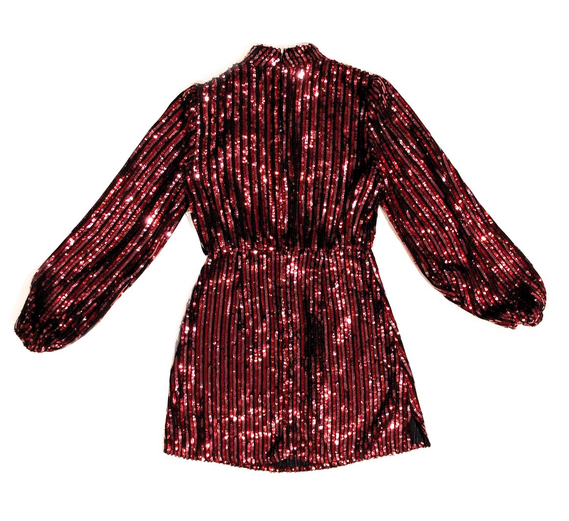 Rixo Red Sequins Dress - Image 2