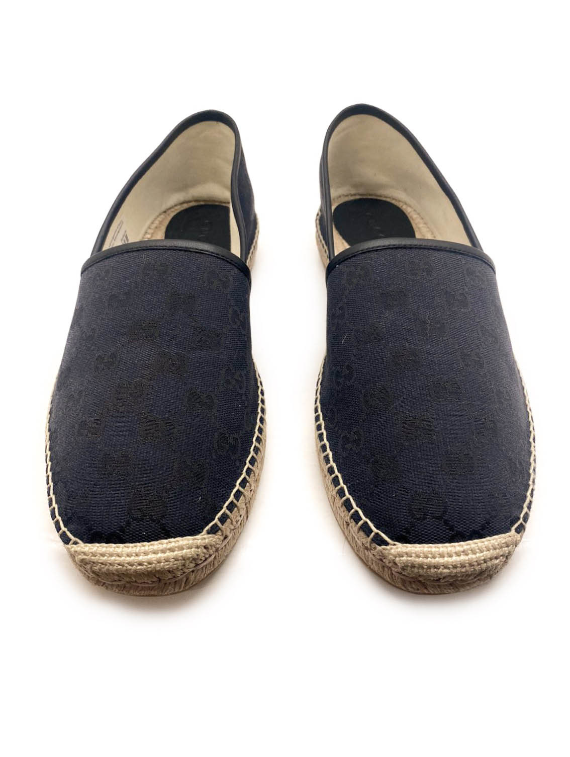 Gucci Black Canvas Monogram Espadrilles For Men - Image 2