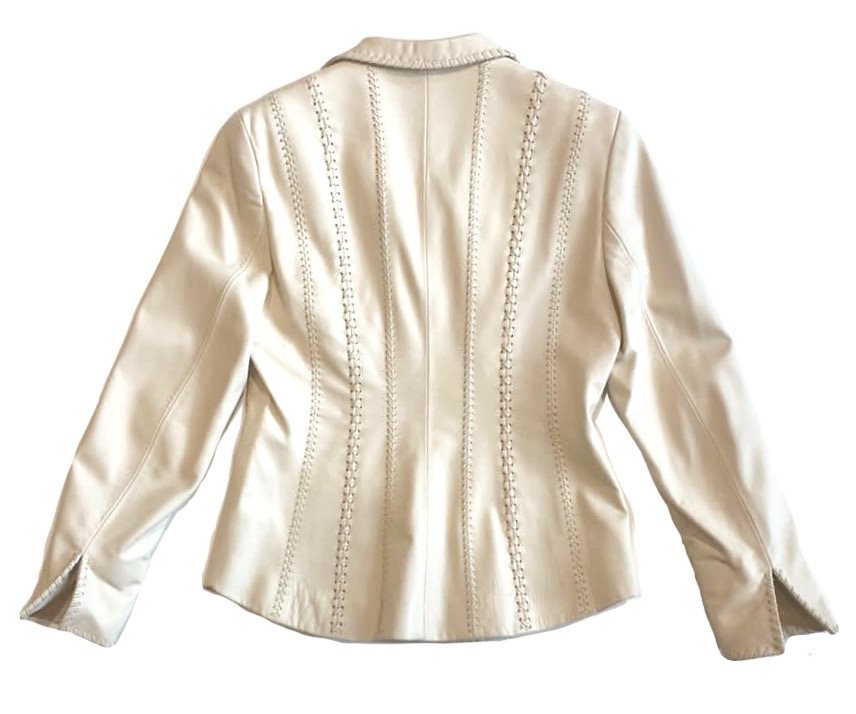 Escada White Leather Jacket - Image 2