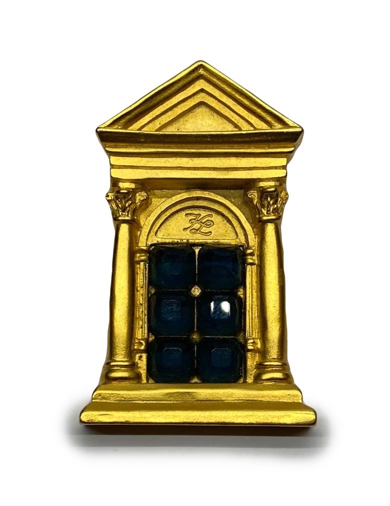 Karl Lagerfeld Vintage French Door Cabochon Pin Brooch