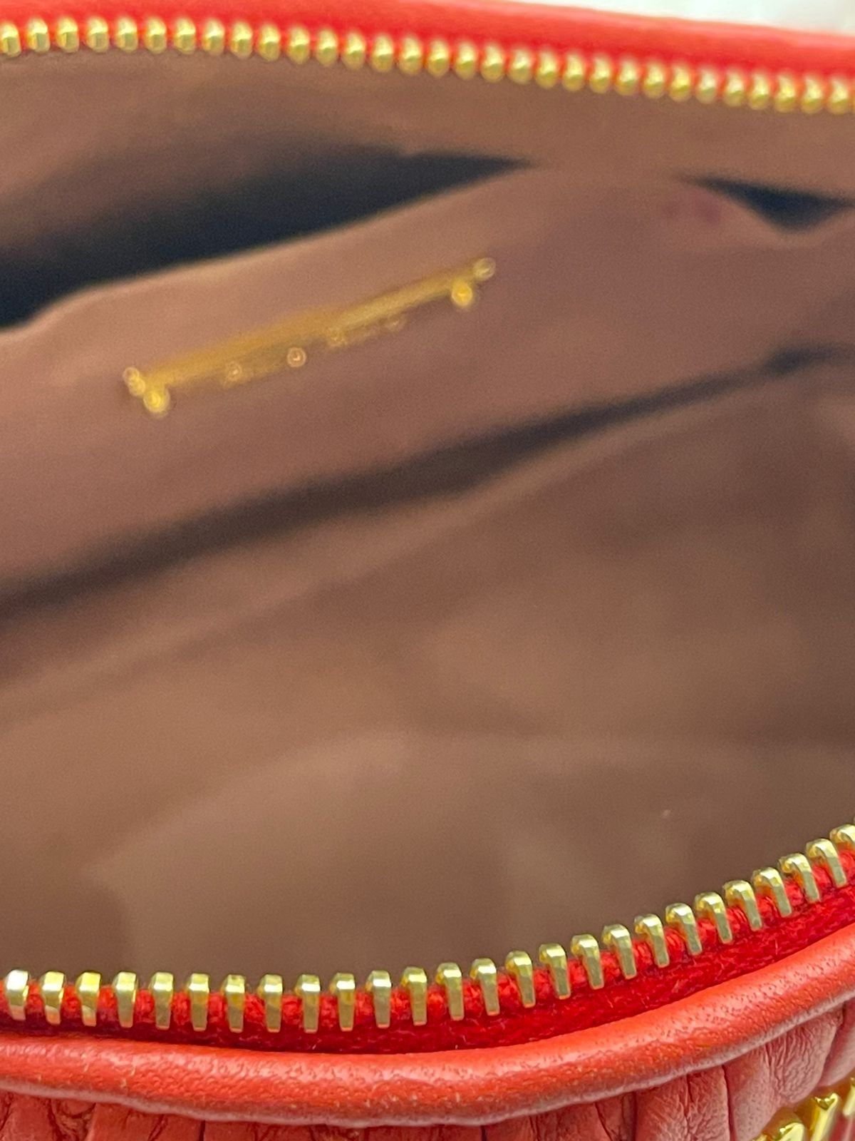 Miu Miu Red Leather Quilted Clutch - Image 6