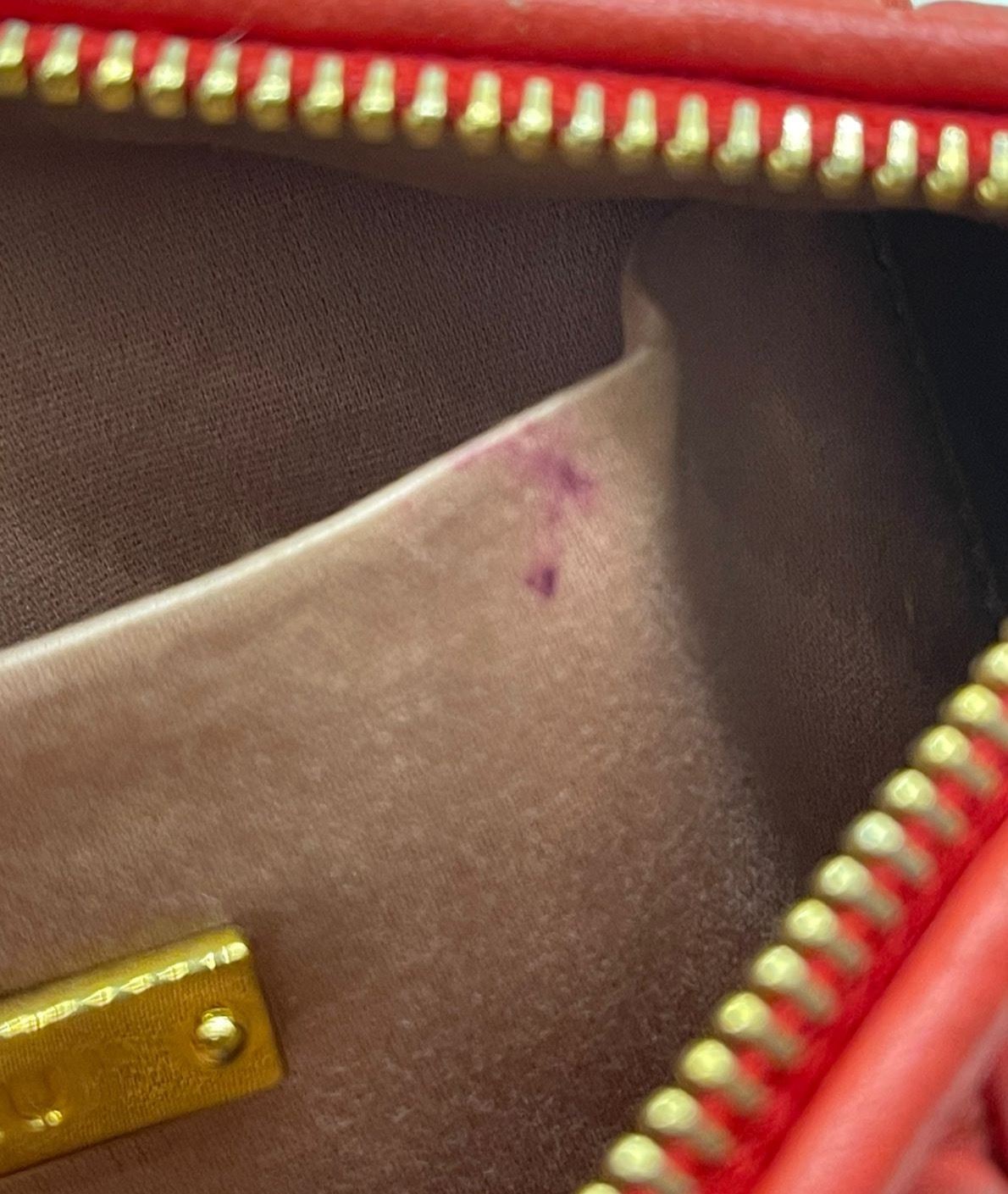 Miu Miu Red Leather Quilted Clutch - Image 7