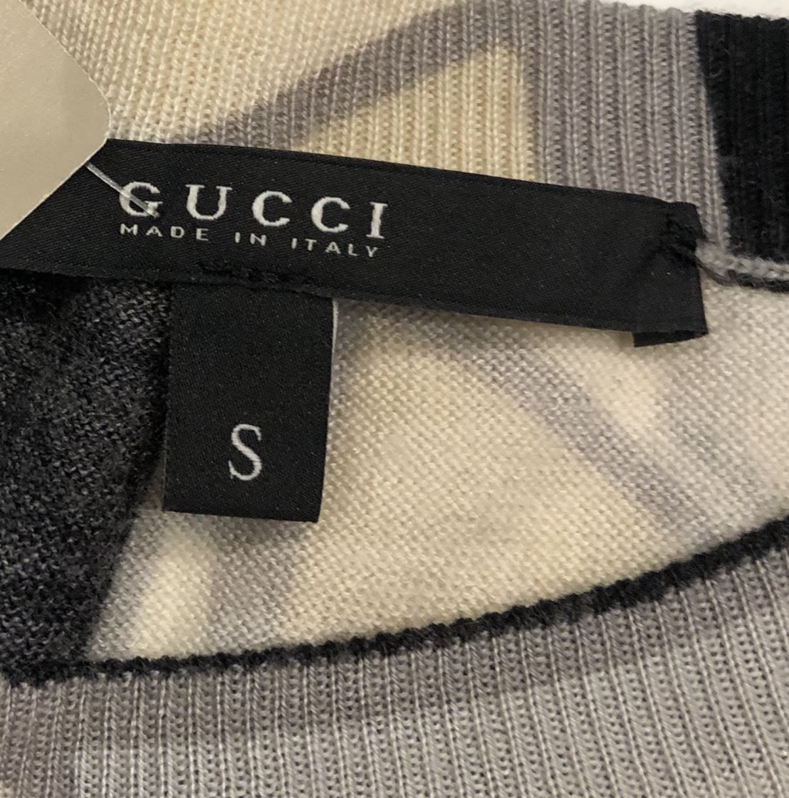 Gucci Cashmere and Silk Pattern Sweater - Image 4