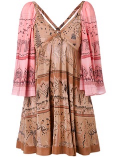Valentino Pink Silk Jungle of Delight Dress