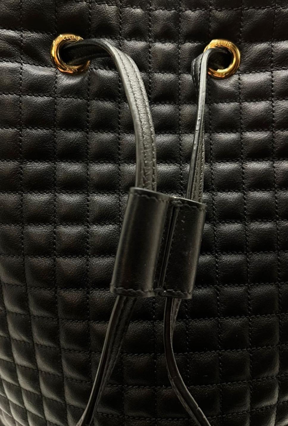 Celine Black Quilted Leather Backpack - Image 5