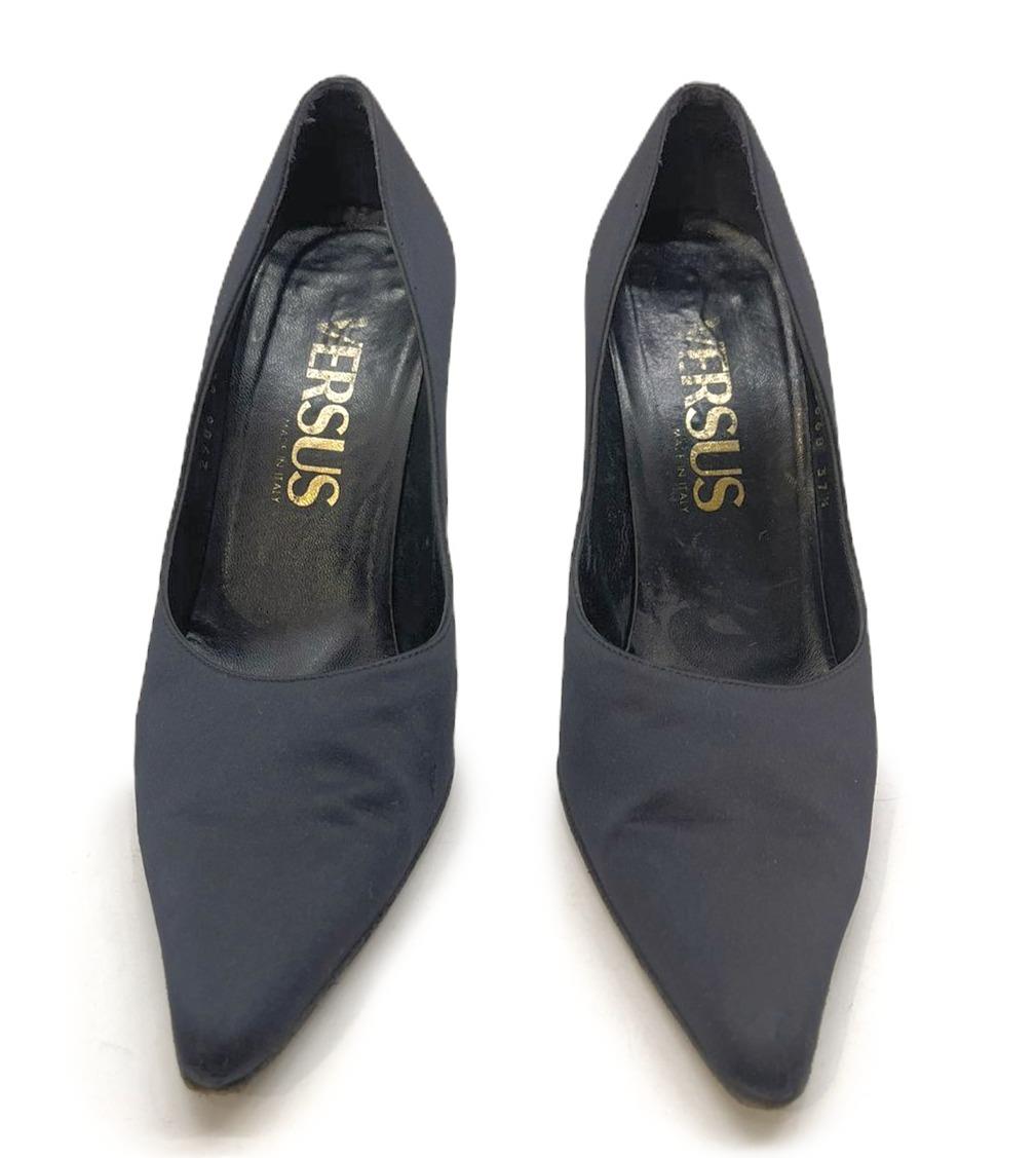 Versace Versus Black Tessuto Pumps - Image 2