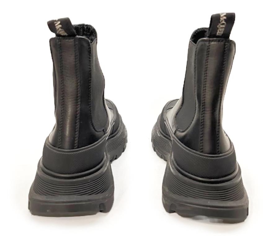 McQueen Black Leather Ankle Boots - Image 5