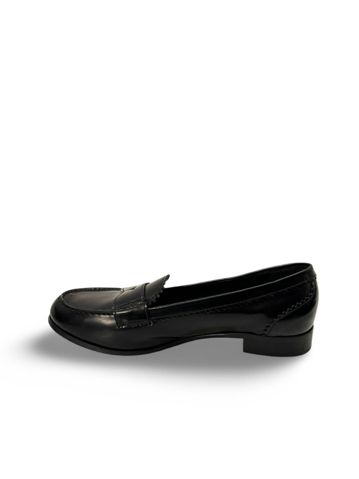 Prada Black Leather Loafers - Image 3