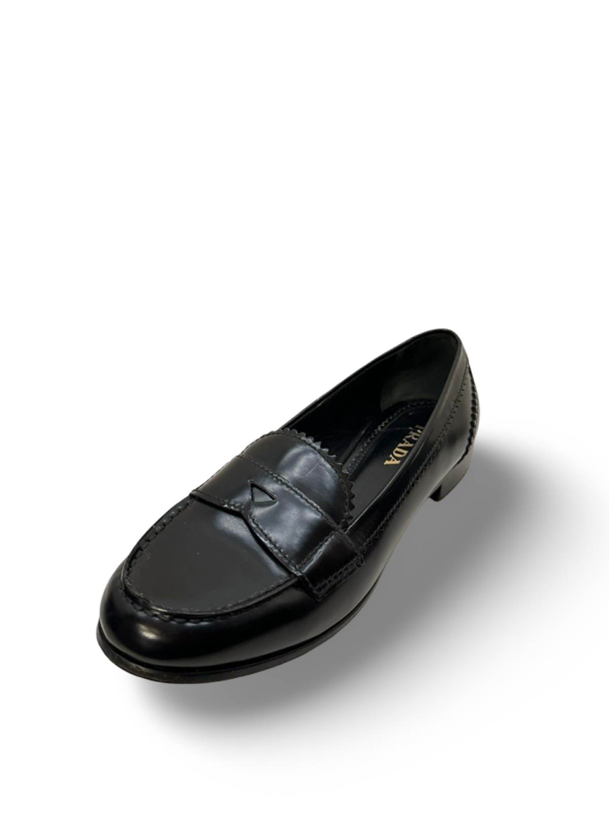 Prada Black Leather Loafers - Image 4
