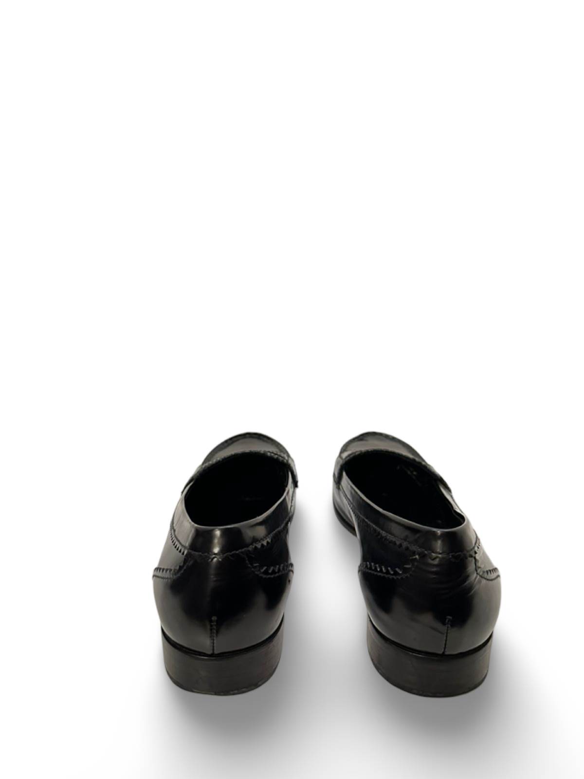 Prada Black Leather Loafers - Image 5