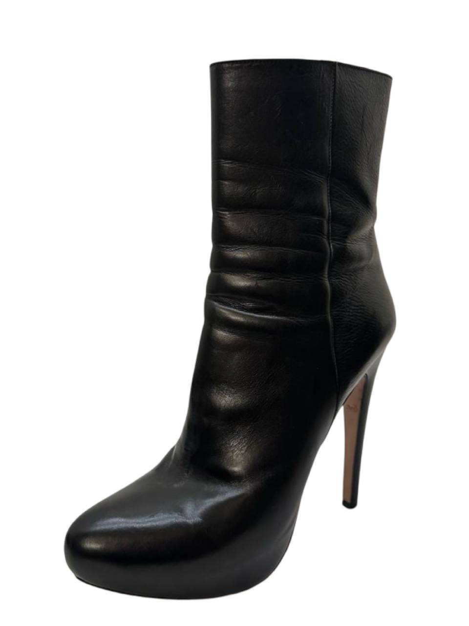 Prada Black Leather Platform Boots - Image 5
