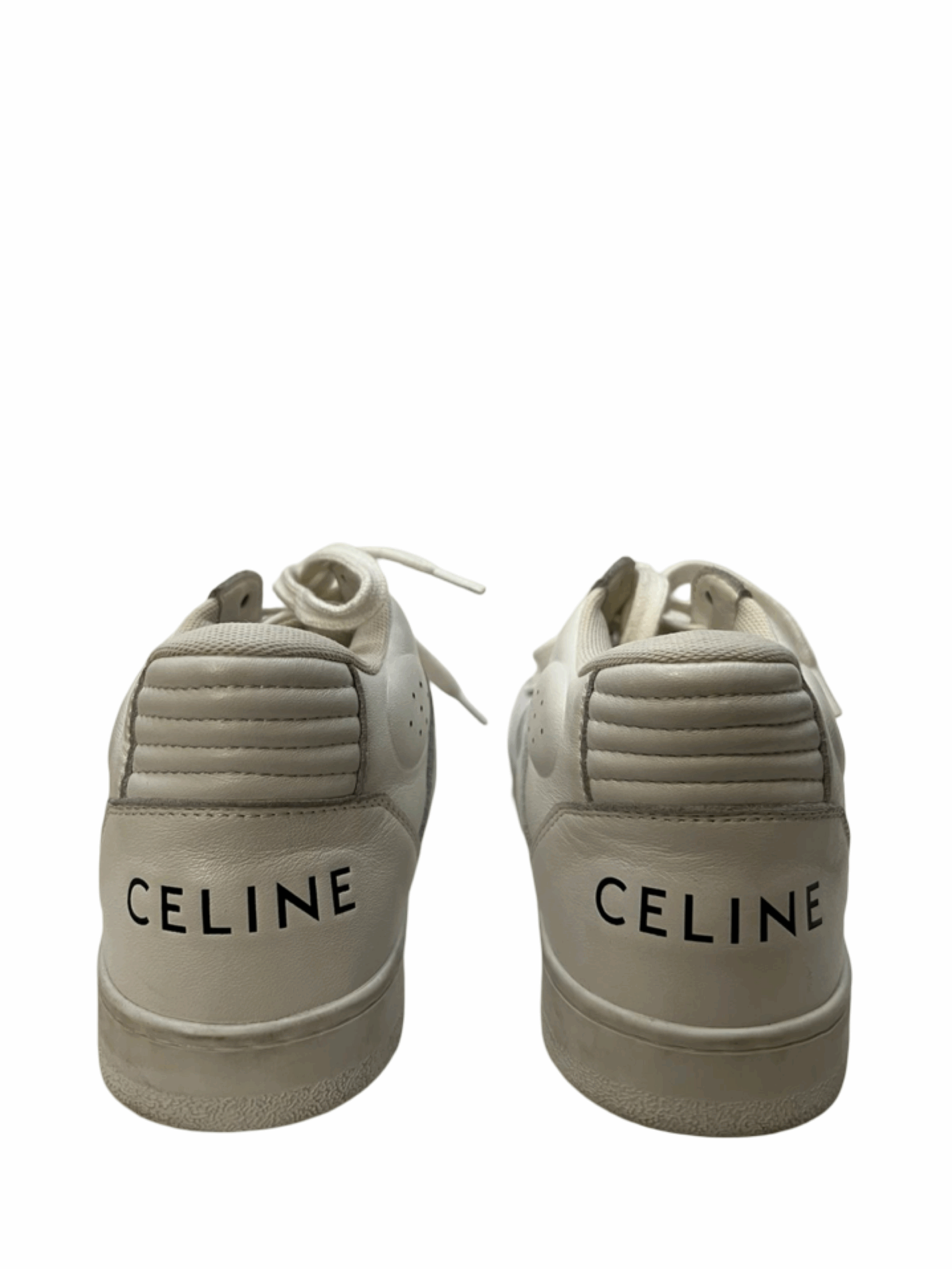 Celine White Leather Sneakers - Image 4