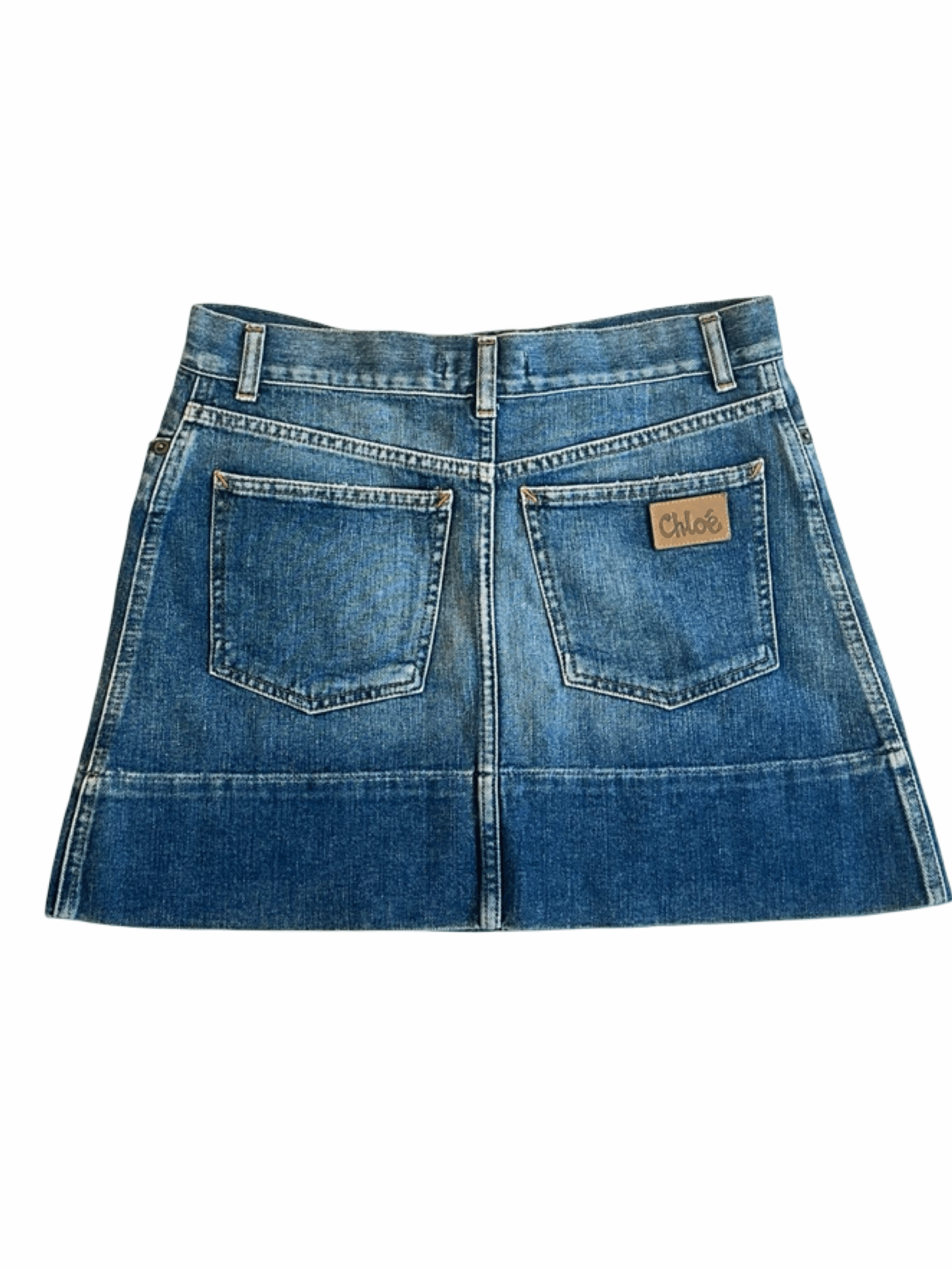 Chloe Blue Denim Mini Skirt - Image 2