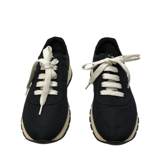 Prada Black Canvas Sneakers - Image 2