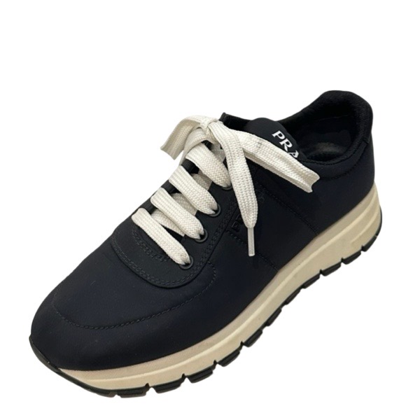 Prada Black Canvas Sneakers - Image 5