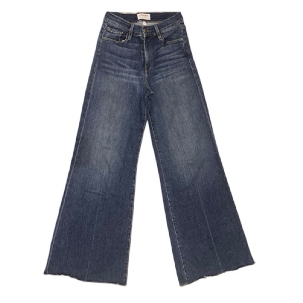 Frame Wide Leg Blue Jeans